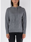 MAGLIONE CON CAPPUCCIO ELIDE, 00122G GRIGIO SCURO, thumb