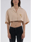 CAMICIA CROPPED BOWLING SHIRT S/S, 1876 YELLOW GOLD, thumb