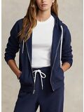 FELPA FULL ZIP CON PONY RICAMATO, CRUISE NAVY, thumb