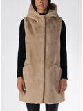 GILET CON CAPPUCCIO ORS, 002 PANCAKE, thumb