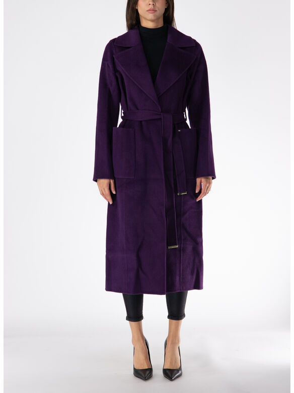 CAPPOTTO TRENCH CON COLLO REVERS, DARK IRIS, medium