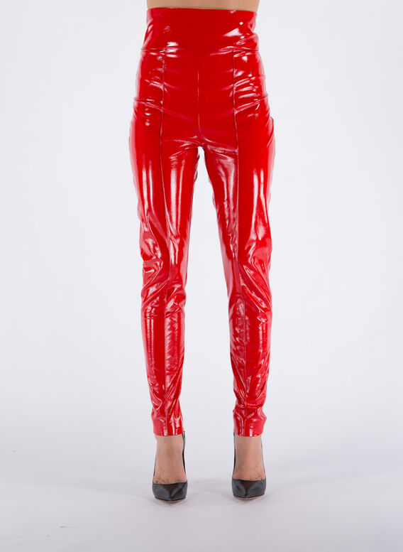 LEGGINGS THE LEGS LATEX, RED, medium