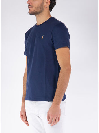 T-SHIRT CON LOGO RICAMATO, REFINED NAVY, small