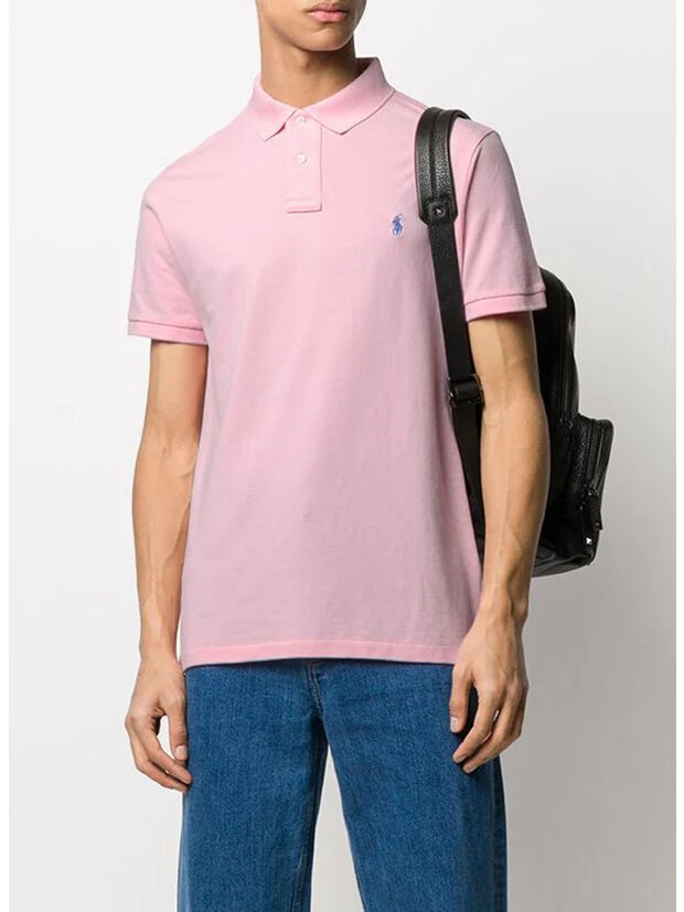 POLO A MANICHE CORTE, CARMEL PINK, large