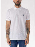 POLO A MANICHE CORTE CON LOGO RICAMATO, WHITE, thumb