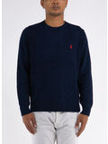 MAGLIONE CABLE-KNIT GIROCOLLO, HUNTER NAVY, thumb