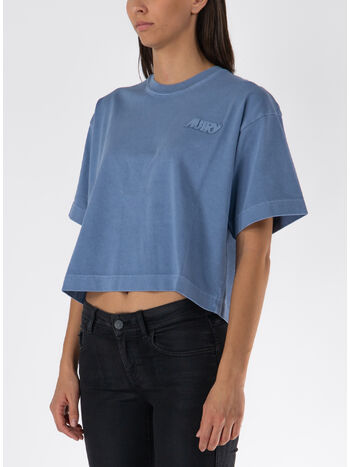 T-SHIRT CROP CON LOGO, , small