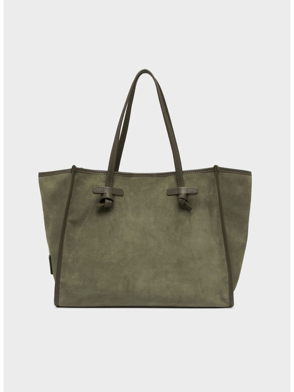 BORSA TOTE IN PELLE, 1145 MOSS, medium