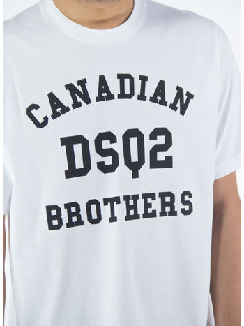 T-SHIRT CANADIAN BROTHERS, 100 WHITE, small