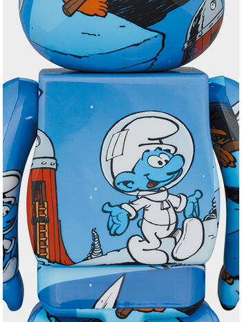 BEARBRICK 100% + 400% THE SMURFS THE ASTROSMURF, SMURF, small