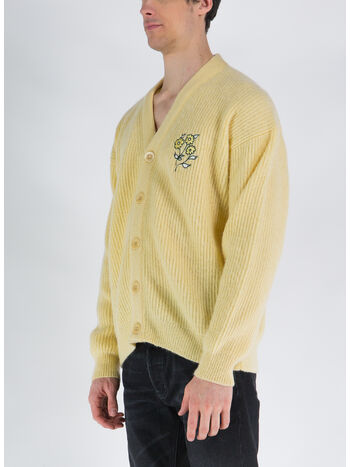 MAGLIONE LE CARDIGN MOHAIR, LYL LIGHT YELLOW, small