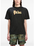 T-SHIRT BURNING LOGO, 1076 BLACK/GOLD, thumb