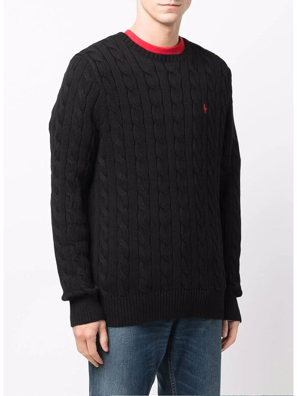 MAGLIONE GIROCOLLO, POLO BLACK, medium