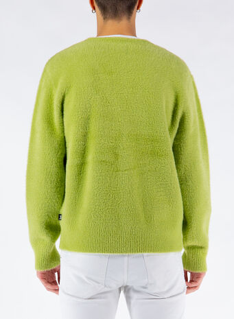 STUSSY CARDIGAN SHAGGY Verde, Lime Uomo | Selecteur