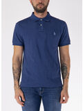 POLO A MANICHE CORTE CON LOGO RICAMATO, LIGHT NAVY, thumb