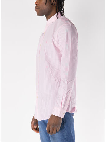 CAMICIA A RIGHE CON LOGO RICAMATO, , small