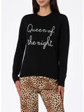 MAGLIONE GIROCOLLO QUEEN OF THE NIGHT, 04197G NERO, thumb