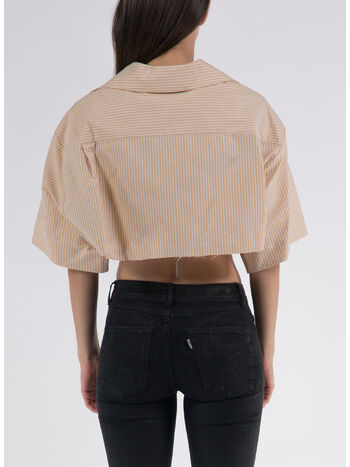 CAMICIA CROPPED BOWLING SHIRT S/S, , small