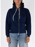 FELPA FULL ZIP CON LOGO, 002 CRUISE NAVY, thumb