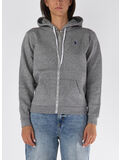 FELPA FULL ZIP CON LOGO, 004 DARK VINTAGE HEATHER, thumb