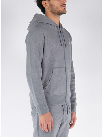 FELPA FULL ZIP, STEEL HEATHER, small