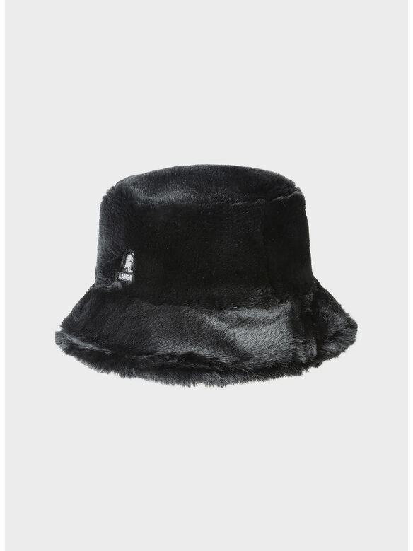 CAPPELLO FAUX FUR BUCKET UNISEX, SB002 SOLID BLACK, medium