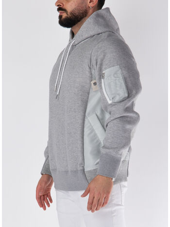 FELPA HOODIE CON INSERTI, , small