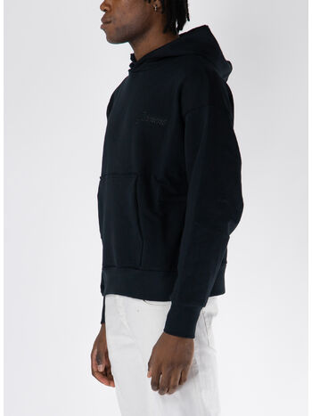 FELPA HOODIE CON LOGO RICAMATO, , small