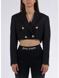 GIACCA CROPPED BOYFRIEND BLAZER, 1076 BLACK GOLD, thumb