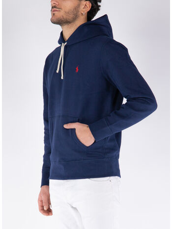 FELPA CON CAPPUCCIO, CRUISE NAVY, small