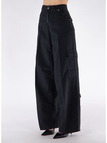 JEANS BETHANY CARGO, T0002 BLACK, small