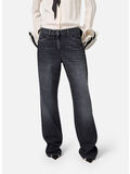 JEANS CON BANDE IN RASO, 102 BLACK DENIM, thumb