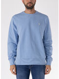 FELPA GIROCOLLO CON LOGO, CHAMBRAY BLUE, thumb