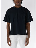 T-SHIRT GIROCOLLO CON LOGO RICAMATO, GW009 CHAOS BLACK, thumb