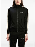 FELPA TRACK  FULL ZIP CON LOGO CLASSICO, 1003 BLACK/OFF WHITE, thumb