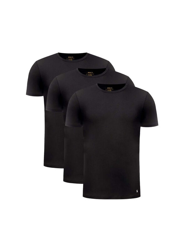 T-SHIRT S/S CREW-3 PACK UNDERSHIRT, BLACK/BLACK/BLACK, medium