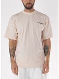 T-SHIRT GIROCOLLO CON LOGO STAMPATO UNISEX, 013 CREAM, thumb