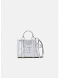 BORSA TOTE THE METALLIC LEATHER, 039 METALLIC SILVER, thumb