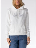 FELPA HOODIE VIRGINIA CON STRASS, 01058G BIANCO, thumb