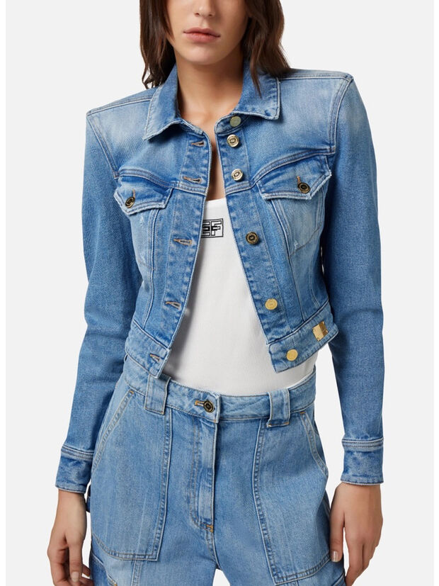 GIACCA CROPPED IN DENIM, 192, large