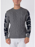 MAGLIONE GIROCOLLO TRECCIATO ST. BARTH, 00443G, thumb