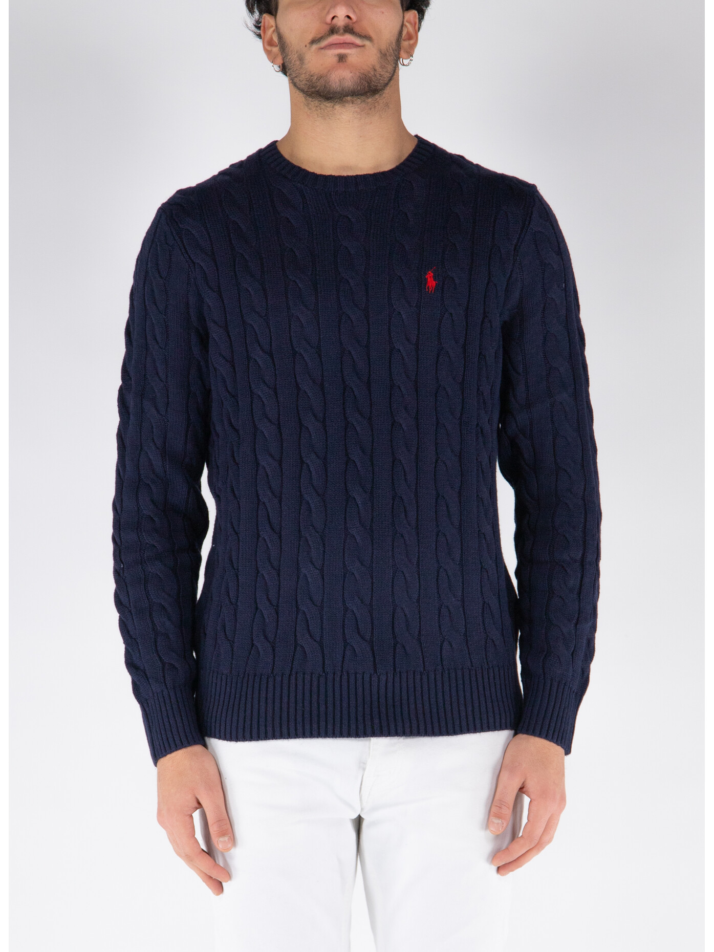 POLO RALPH LAUREN Maglia Uomo Girocollo Hunter Navy, 710684957001