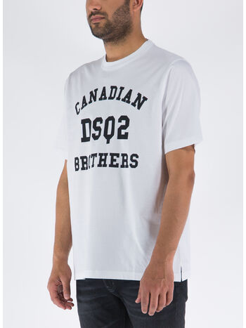 T-SHIRT CANADIAN BROTHERS, 100 WHITE, small