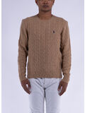 MAGLIONE GIROCOLLO, CAMEL MELANGE, thumb