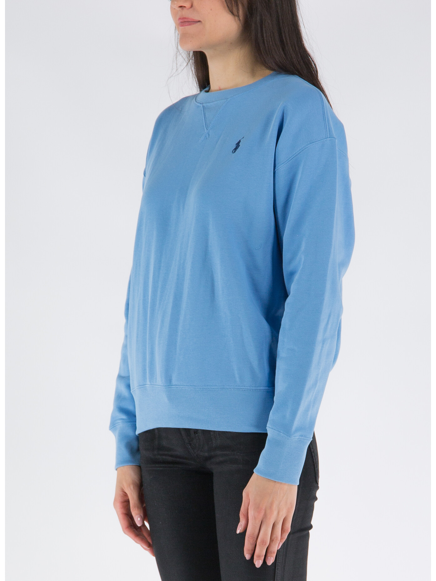 POLO RALPH LAUREN FELPA GIROCOLLO Blu Donna