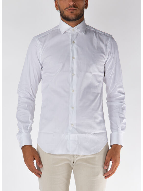 CAMICIA A MANICHE LUNGHE, 301BIANCO, medium