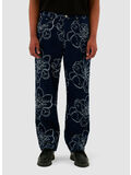 JEANS FLOWER STITCH ALL-OVER, NAVY, thumb