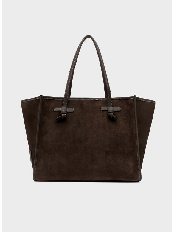 BORSA TOTE IN PELLE, 2196 CHOCOLATE, medium