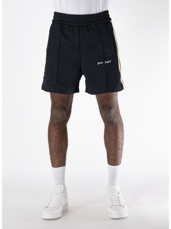 SHORTS TRACK CON LOGO CLASSICO, 1003 BLACK/OFF WHITE, medium