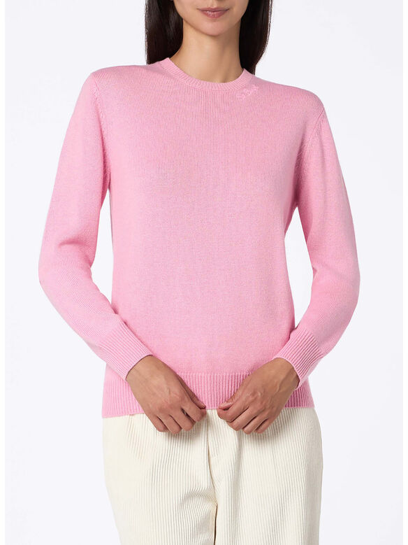 MAGLIONE GIROCOLLO ESSENTIAL, 03568G ROSA, medium